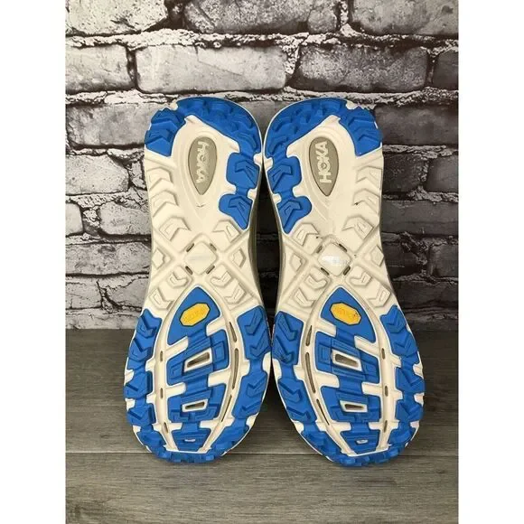 Hoka One Mafate Speed 2 Eggnog Gray Mesh Neon Yellow Running Men 14M US/49 1/3EU